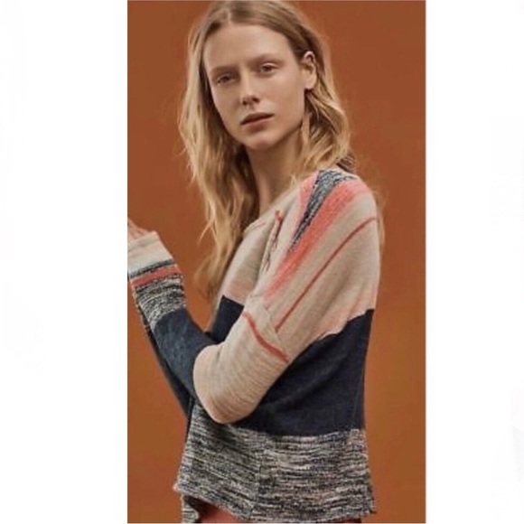 Anthropologie Moth Samedi Linen Blend Sweater - Picture 2 of 6